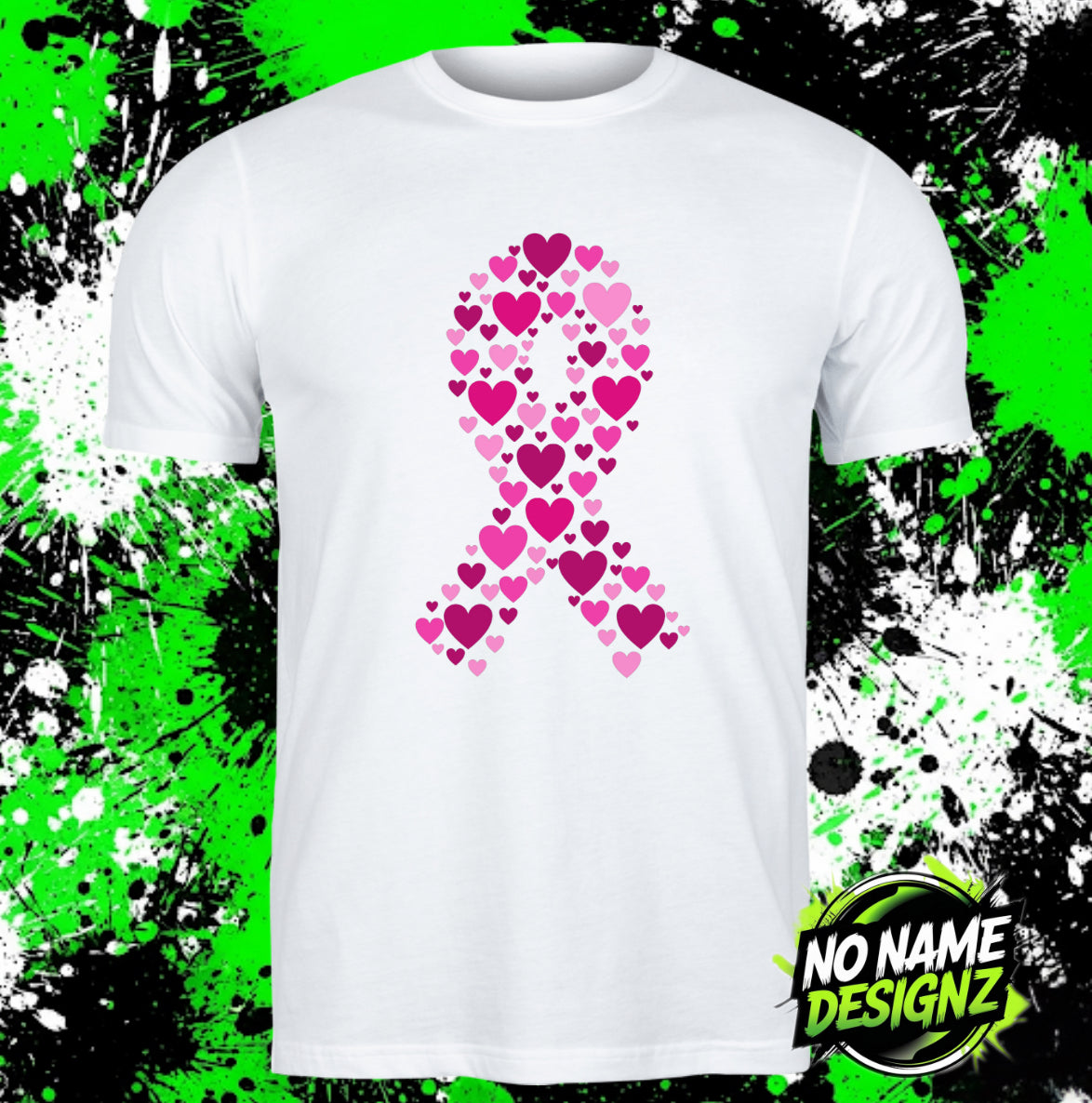 Hearted Pink Ribbon